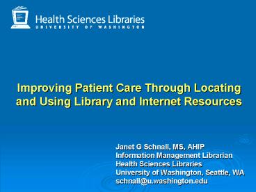 Janet G Schnall, MS, AHIP