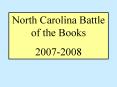 North Carolina Battle of the Books PowerPoint PPT Presentation