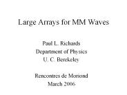 Large Arrays for MM Waves