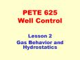 PETE 625 Well Control PowerPoint PPT Presentation