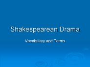Shakespearean Drama