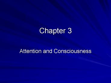 Attention and Consciousness