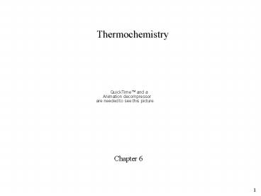 Thermochemistry