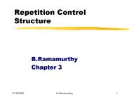 Repetition Control Structure