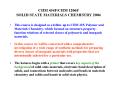 CHM 434FCHM 1206F SOLID STATE MATERIALS CHEMISTRY 2004 PowerPoint PPT Presentation