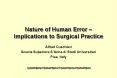 Nature of Human Error Implications to Surgical Practice PowerPoint PPT Presentation