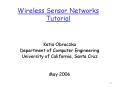Wireless Sensor Networks Tutorial PowerPoint PPT Presentation