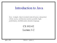 Introduction to Java