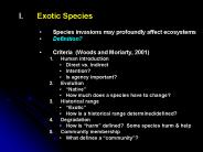 Exotic Species