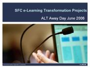 SFC e-Learning Transformation Projects