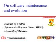 On software maintenance and evolution