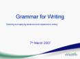 Grammar for Writing PowerPoint PPT Presentation