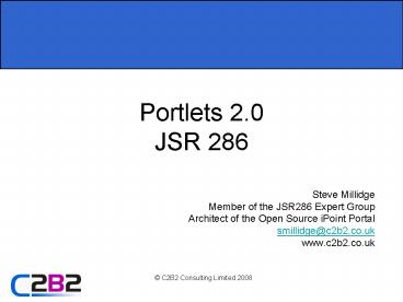 Portlets 2'0 JSR 286