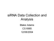 siRNA Data Collection and Analysis