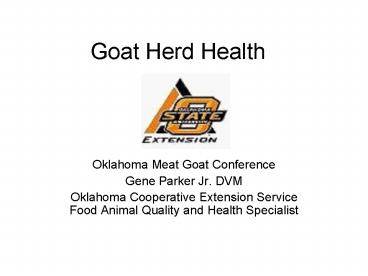Goat Herd Health