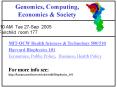 Genomics, Computing, Economics PowerPoint PPT Presentation