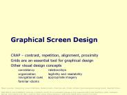 Graphical Screen Design