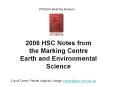 2006 HSC Notes from the Marking Centre Earth and Environmental Science PowerPoint PPT Presentation