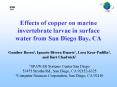 Effects of copper on marine invertebrate larvae in surface water from San Diego Bay, CA PowerPoint PPT Presentation