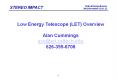 Low Energy Telescope (LET) Overview Alan Cummings ace@srl.caltech.edu 626-395-6708 PowerPoint PPT Presentation