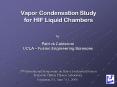 Vapor Condensation Study PowerPoint PPT Presentation