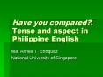 Have you compared?: Tense and aspect in Philippine English PowerPoint PPT Presentation