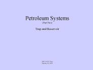 Petroleum Systems