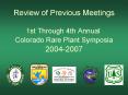 Review of Previous Meetings 1st Through 4th Annual PowerPoint PPT Presentation
