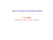 Network analysis and statistical issues
