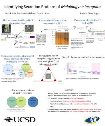 Root exudate induces protein secretion from RKN