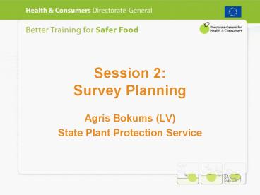 Session 2: Survey Planning