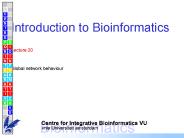 Introduction to Bioinformatics