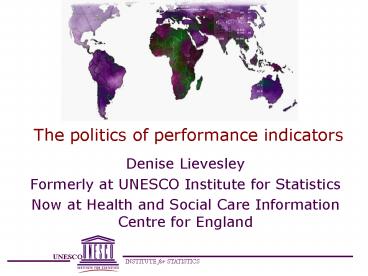 The politics of performance indicators