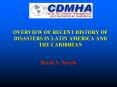 OVERVIEW OF RECENT HISTORY OF DISASTERS IN LATIN AMERICA AND THE CARIBBEAN PowerPoint PPT Presentation