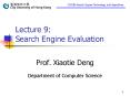 Lecture 9: Search Engine Evaluation PowerPoint PPT Presentation