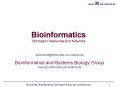 Bioinformatics Information Resources And Networks PowerPoint PPT Presentation
