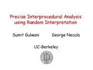 Precise Interprocedural Analysis using Random Interpretation