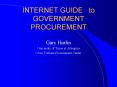 INTERNET GUIDE to GOVERNMENT PROCUREMENT