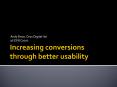 Increasing conversions through better usability PowerPoint PPT Presentation