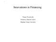 Innovations in Financing PowerPoint PPT Presentation