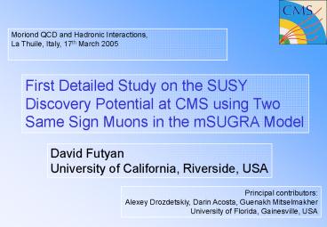David Futyan                        Moriond QCD and Hadronic Interactions