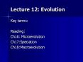 Lecture 12: Evolution PowerPoint PPT Presentation