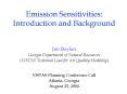 Emission Sensitivities: Introduction and Background PowerPoint PPT Presentation