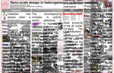 Nanoscale design in heterogeneous oxidation catalysis