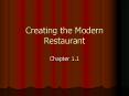 Creating the Modern Restaurant PowerPoint PPT Presentation