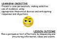 LESSON OUTCOME PowerPoint PPT Presentation