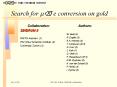 Search for m e conversion on gold PowerPoint PPT Presentation