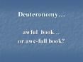 Deuteronomy PowerPoint PPT Presentation