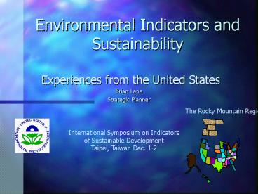 Environmental Indicators and Sustainability