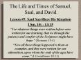The Life and Times of Samuel, Saul, and David PowerPoint PPT Presentation